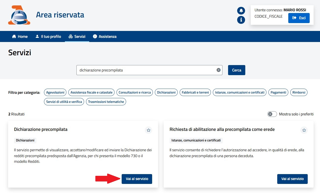 Scheda Dichiarazioni fiscali
